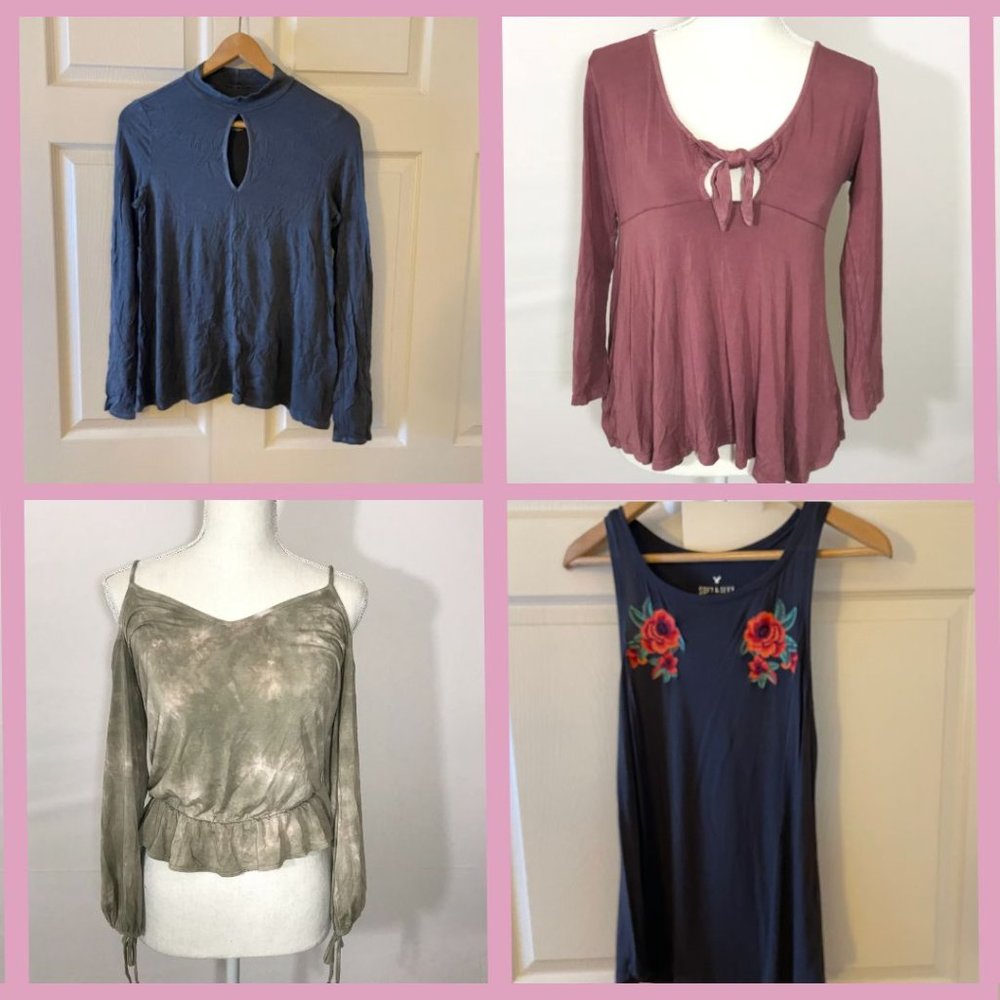 American Eagle Soft and Sexy Bundle of 4 Shirts -- Size Small